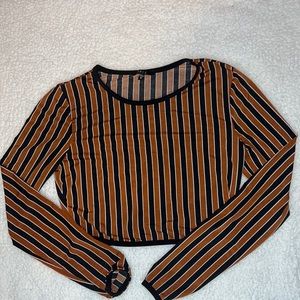 Striped brown top